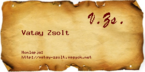 Vatay Zsolt névjegykártya